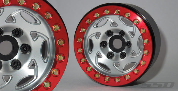 Ssd 1.9" CHAMPION WHEELS (SILVER/RED) 2 per package.