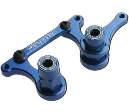 2wd Traxxas T6 Aluminum Steering Bellcrank, Drag Link & 5x8mm Ball Bearings (Blue) 3743A
