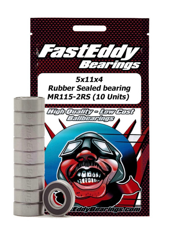 Fast Eddy 5x11x4 Metal Shielded Bearings MR115-ZZ (10)