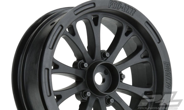 Pro-Line Pomona Drag Spec 2.2" Black Front Wheels (2) for Slash