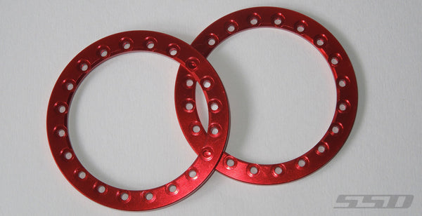1.9?ǥ Red Aluminum Beadlock Rings (2)