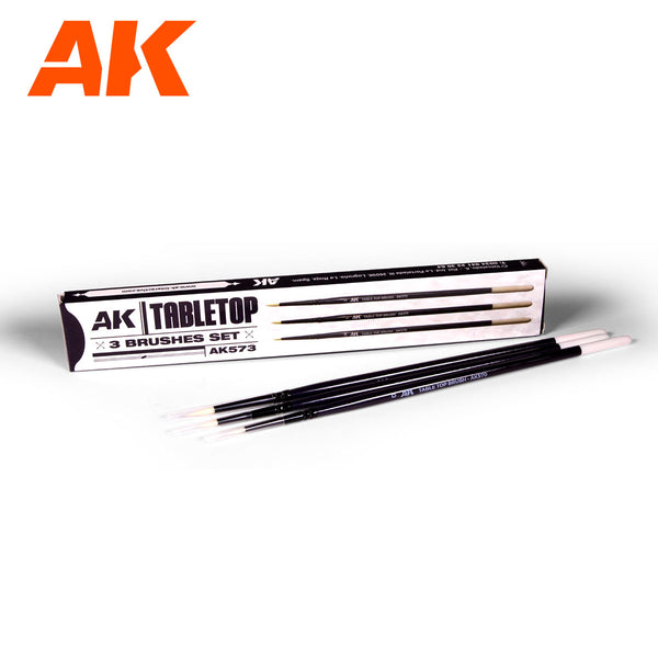 AK Table Top Brushes Set Sizes 0, 1, 2