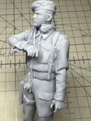 WW2 British Tank Commander With resting arm 1/16 scale printed by The Veteran Modeler.