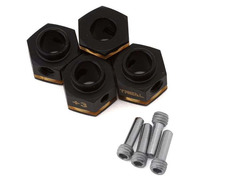 Treal Hobby Traxxas TRX-4 Brass Extended Hex Hubs (Black) (4)