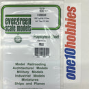 4050 V Groove .040" thick .050 spacing White  POLYSTYRENE SHEET 6X12 (1)