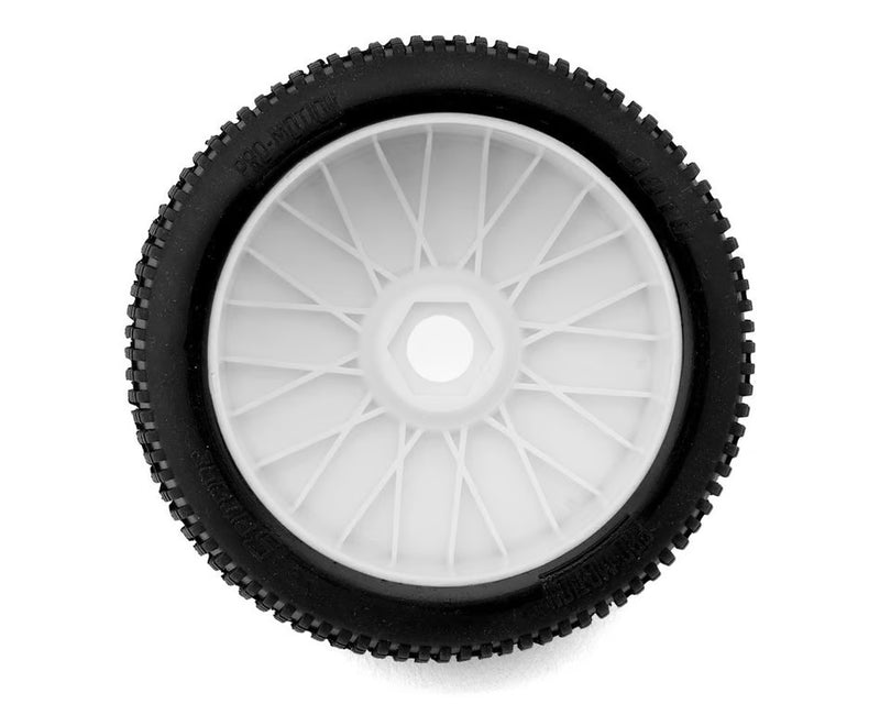 Pro-Motion Spitfire 1/8 Buggy Pre-Mount Tires (White) (2) (Soft - Long Wear) 9010-SLW-W