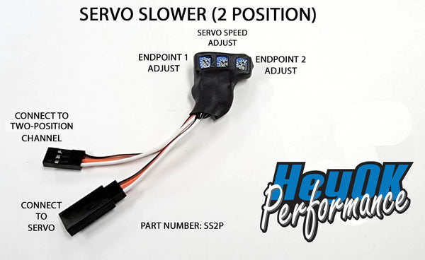The one and only Heyok Servo Slower (2 pos) slow down any servo giving you realistic movement simulating air ride.