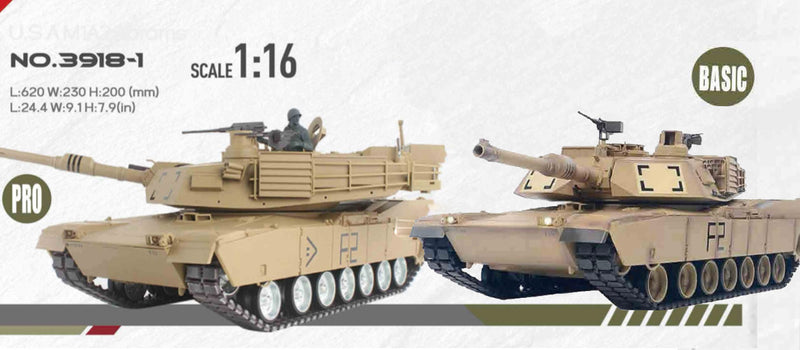 M1A2 Abrams Heng Long 1/16 RC Battle Tank 3918-1