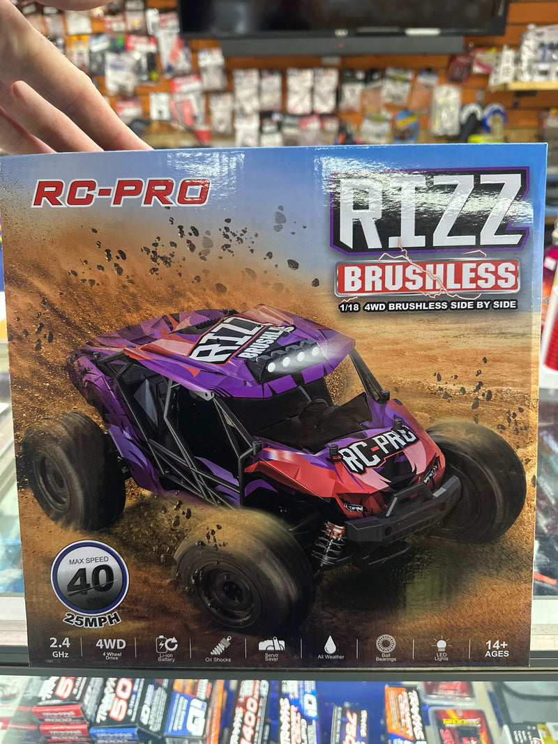 RIZZ BRUSHLESS – 1/18 RTR Upgraded Side-by-side Buggy With Oil shocks and ball bearings