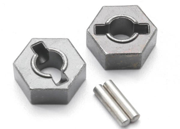 Traxxas Steel 14mm Hex Wheel Hubs w/ 2.5x12mm Axle Pins (2)