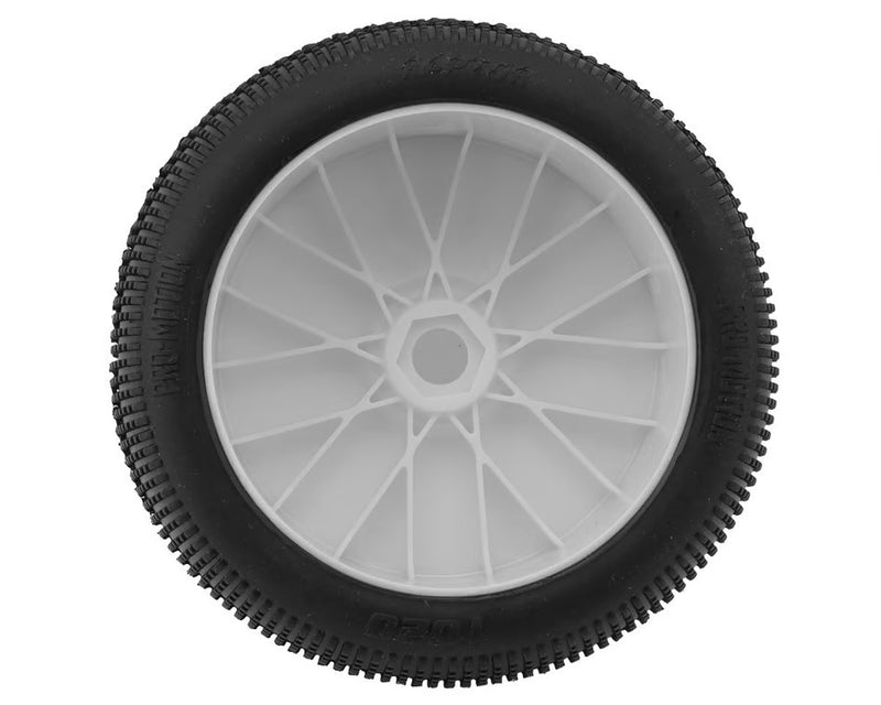 Pro-Motion Raptor 1/8 Truggy Pre-Mount Tires (White) (2) (Soft - Long Wear) 1020-SLW-W