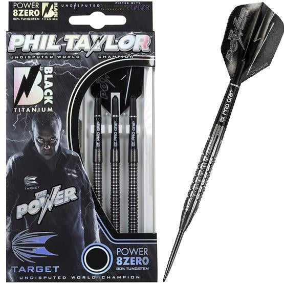 Target Power 8Zero 80% Tungsten Phil Taylor Black Dart Set