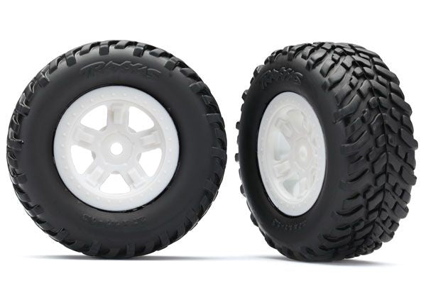 Traxxas Tires and wheels, assembled, glued - White