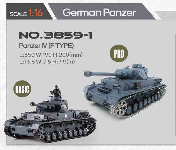 German Panzer 4 Type F2 Heng Long 1/16 Tank 3859-1