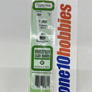 762 “T” .056” (1.42mm) polystyrene White 14” strip (4)