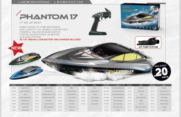 RC Pro Phantom 17” jet boat