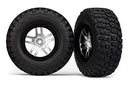 Tire & wheel assy, glued (SCT Split-Spoke, satin, black beadlock wheel, BFGoodrich® Mud-Terrain™ T/A® KM2 tire, foam inserts) (2) (2WD Front)