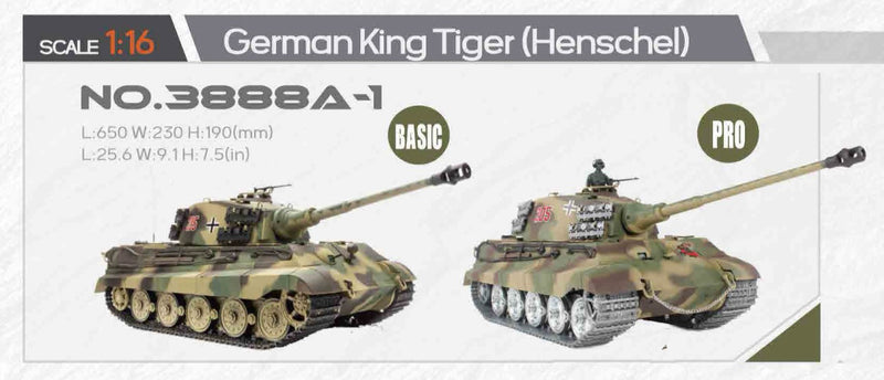 German King Tiger Henschel 3888-1 Heng Long 1/16