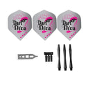 Set of 3 black and pink Diva 22 grams darts with case