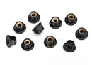 Traxxas 4mm Steel Flanged nut black / Silver. 8347 3647