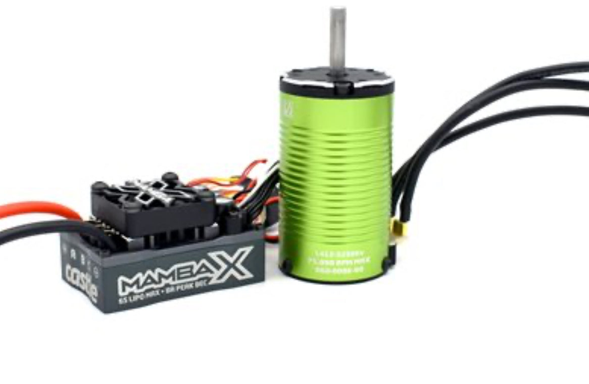 Castle Mamba X Sensored 25.2V WP ESC, 1412-3200KV SCT Combo 5mm