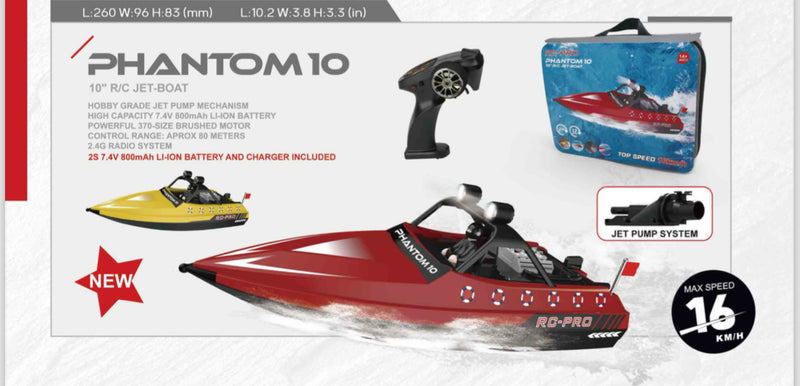 Phantom 10” jet boat “RC Pro”