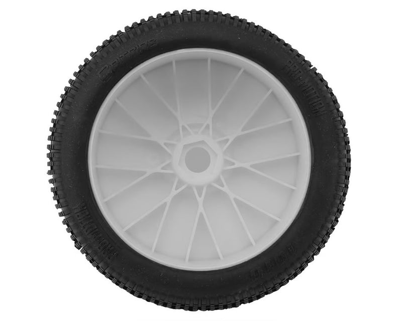 Pro-Motion Spitfire 1/8 Truggy Pre-Mount Tires (White) (2) (Soft - Long Wear) 1010-SLW-W