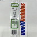 274 I-beam 1/8 .125” (3.2mm) polystyrene White (4)