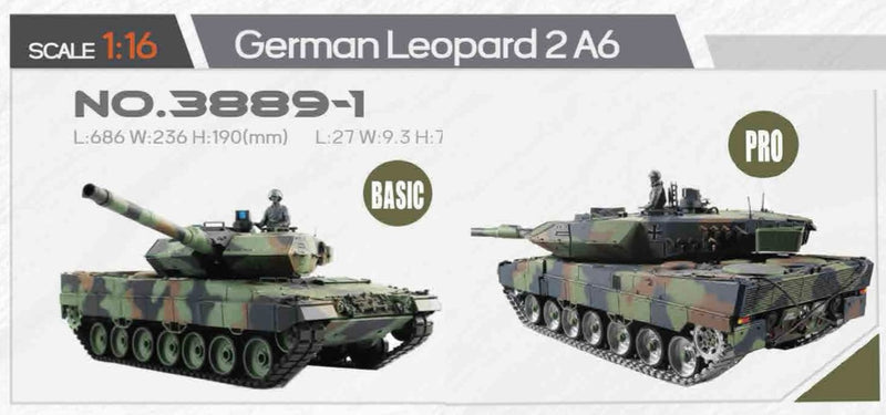 Leopard 2A6 1/16 scale Heng Long 7.0 3889-1