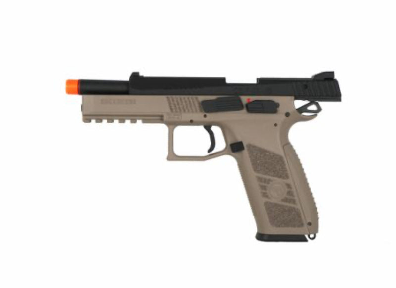 ASG CZ P-09 Outer barrel thread GAS/CO2 Handgun - Black/Tan