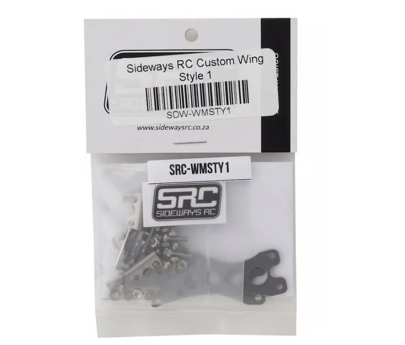 Sideways RC Scale Drift Custom Wing Mount (Silver) (Style 1) Wing not included