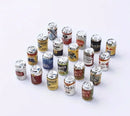 1/6 scale Beer cans. X3 in each random