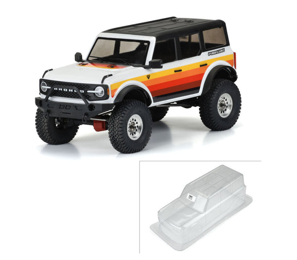 Proline 1/10 2021 Ford Bronco Clear Body Set 12.3" Wheelbase: Crawlers