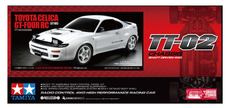 Tamiya TT02 1:10 Toyota Celica GT-Four RC (ST185) - KIT TAM-58730
