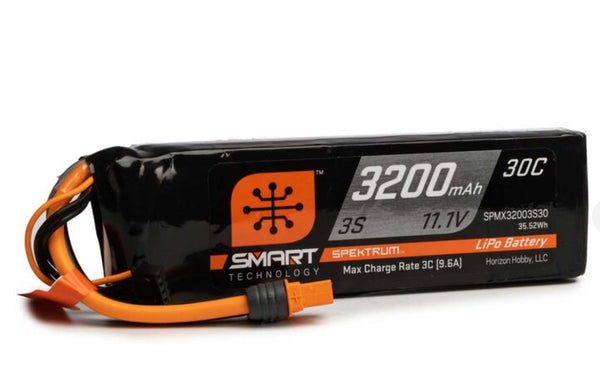 Spektrum 11.1V 3200mAh 3S 30C Smart LiPo Battery: IC3