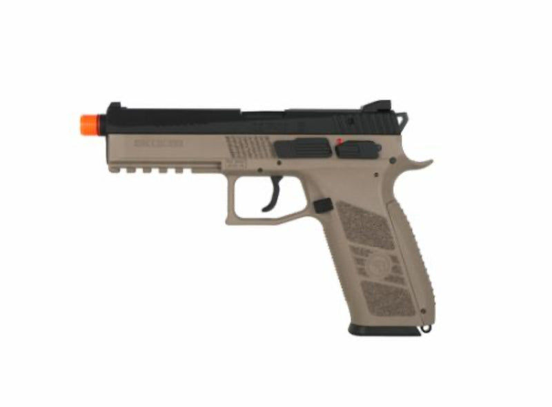 ASG CZ P-09 Outer barrel thread GAS/CO2 Handgun - Black/Tan