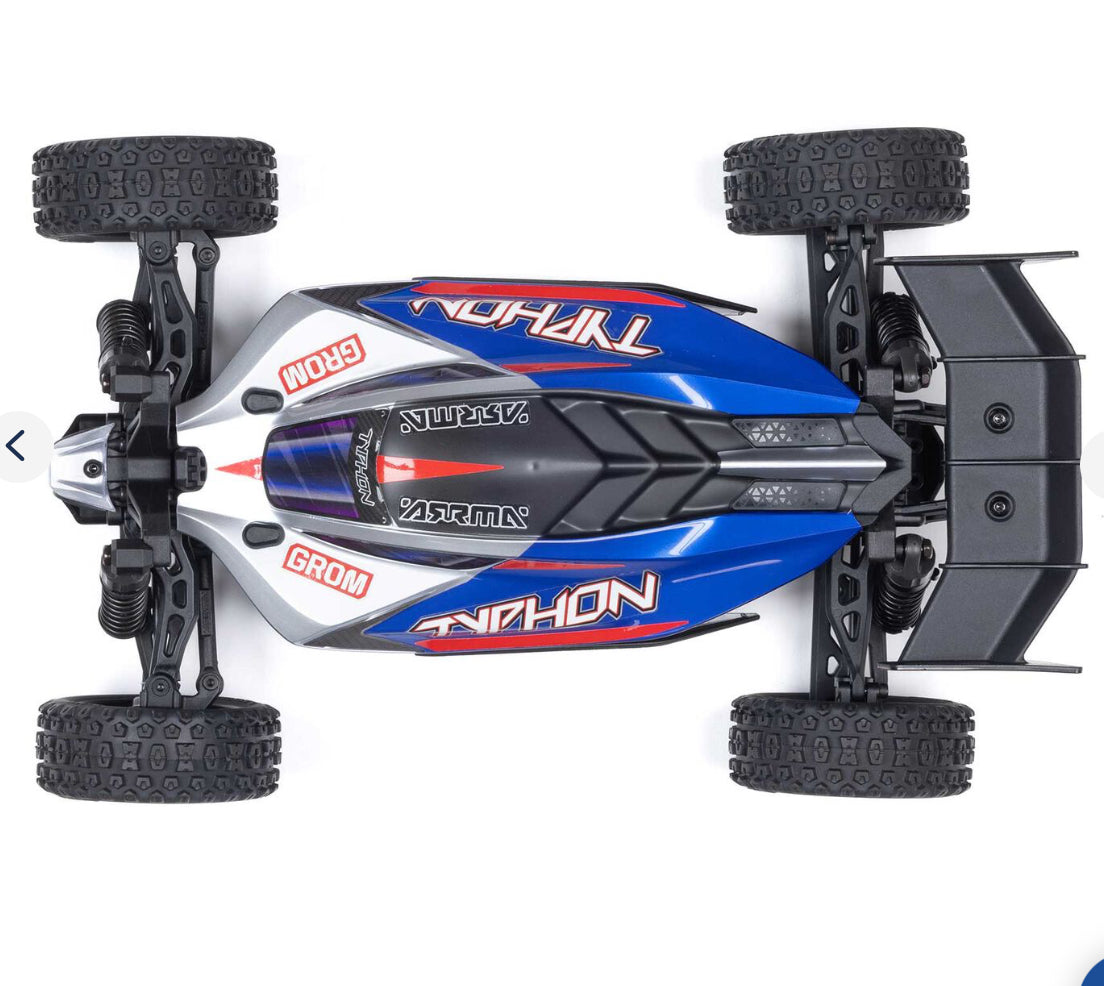 Arrma TYPHON GROM 4x4 SMART Small Scale Buggy Blue/Silver