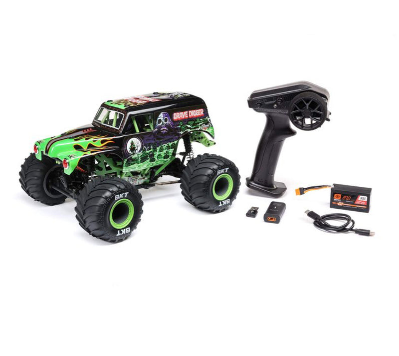 Losi 1/18 Mini LMT 4X4 Brushed Monster Truck RTR, Grave Digger