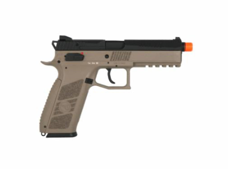 ASG CZ P-09 Outer barrel thread GAS/CO2 Handgun - Black/Tan