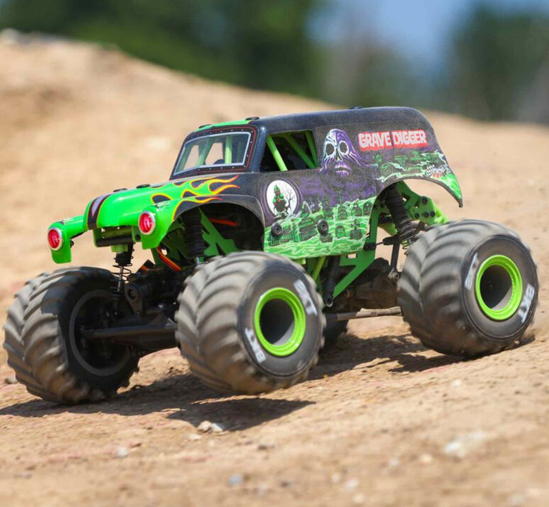 Losi 1/18 Mini LMT 4X4 Brushed Monster Truck RTR, Grave Digger