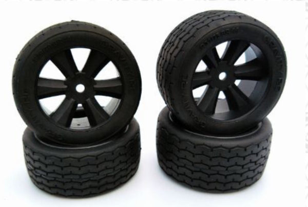 G-Spec VTA tires (Set of 4) Pre glued,  Black wheel