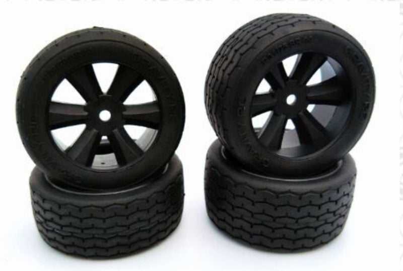 G-Spec VTA tires (Set of 4) Pre glued,  Black wheel