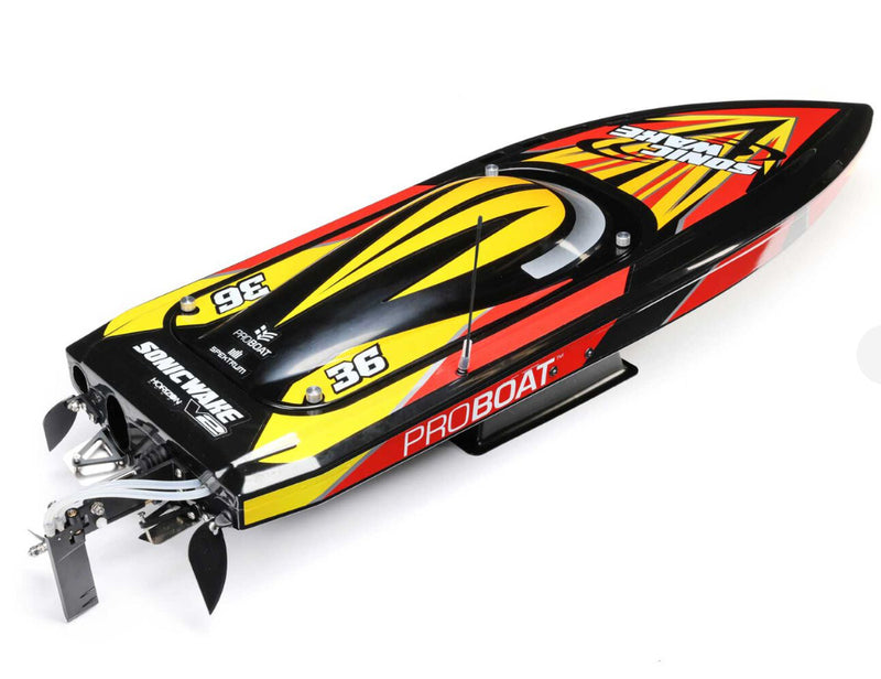 ProBoat Sonicwake V2 36" Self-Righting Brushless Deep-V RTR black. Ships free across Canada! 🇨🇦