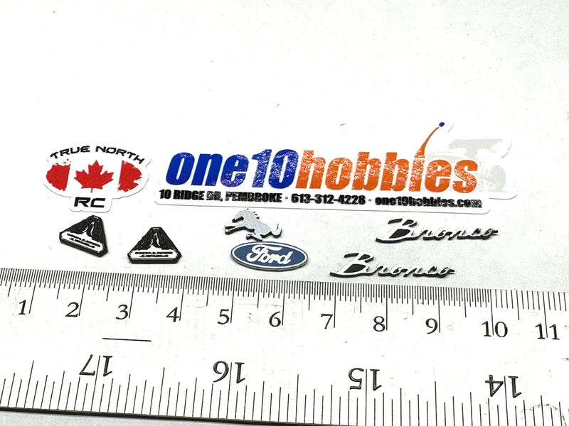 1/10 Scale Badge Kit for 2021 Ford Bronco by True North Rc