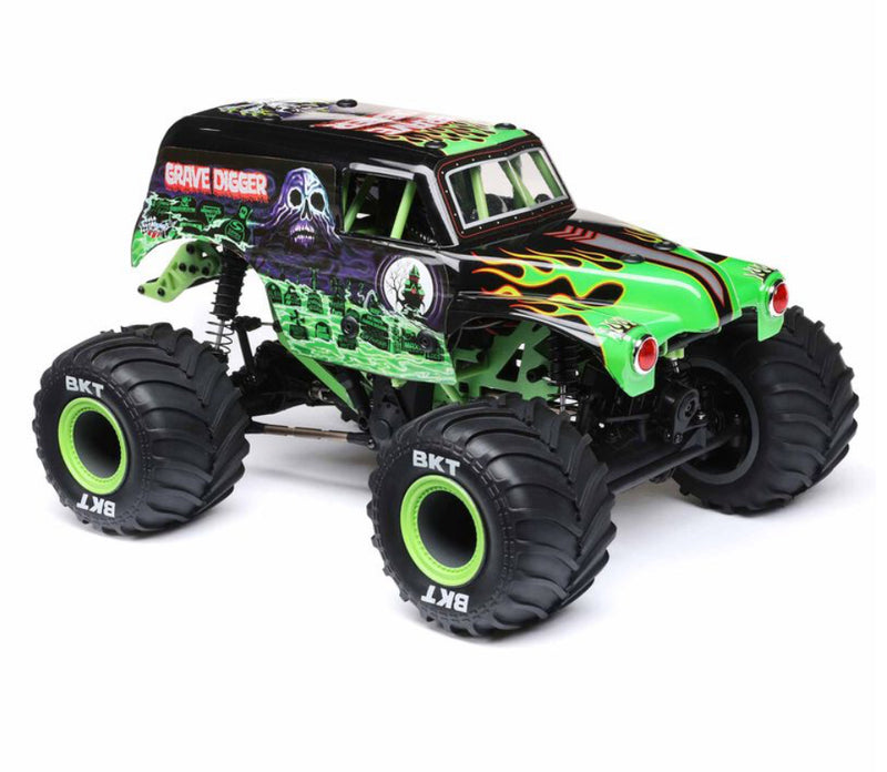 Losi 1/18 Mini LMT 4X4 Brushed Monster Truck RTR, Grave Digger