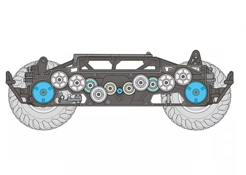 Tamiya Squash Van 4WD Monster Truck Kit (GF-02) ** Factory pre painted body and hobbywing esc included**