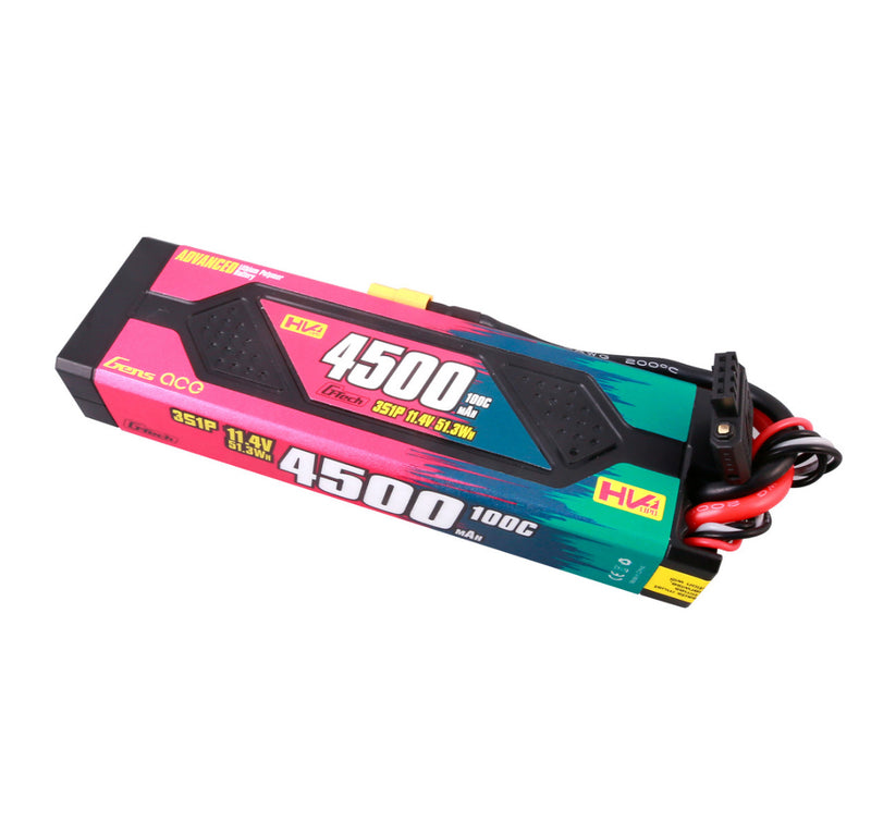 Gens Ace - 1743 - G-Tech Advanced 4500mAh 11.4V 100C 3S1P HardCase LiPo Battery Pack With XT60 Plug