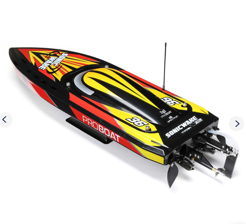 ProBoat Sonicwake V2 36" Self-Righting Brushless Deep-V RTR black. Ships free across Canada! 🇨🇦