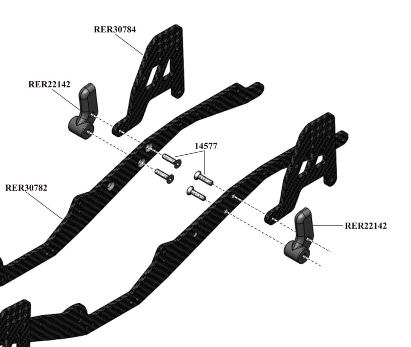 RedCat Ascent MOTOR PLATE MOUNT (ALUMINUM)(RED)(1SET) replaces rer22142