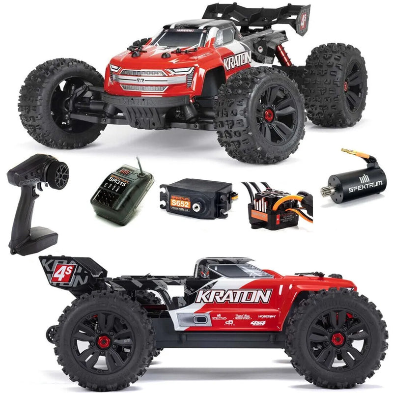 Arrma 1/10 KRATON 4X4 4S V2 BLX Speed Monster Truck RTR, Red